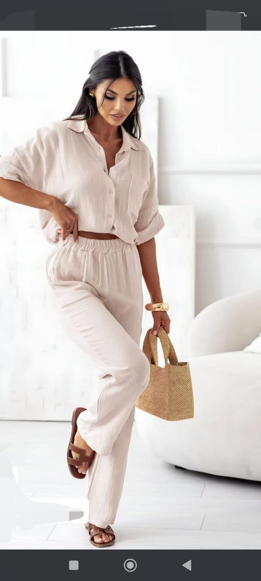 Ensemble GAZE DE COTON chemise et pantalon